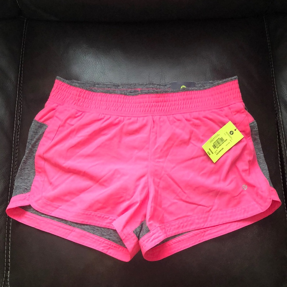 Pink athletic shorts! Perfect for a workout.